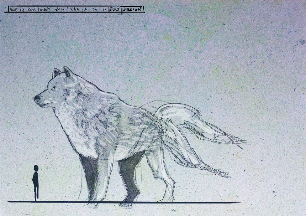 Giant wolf design